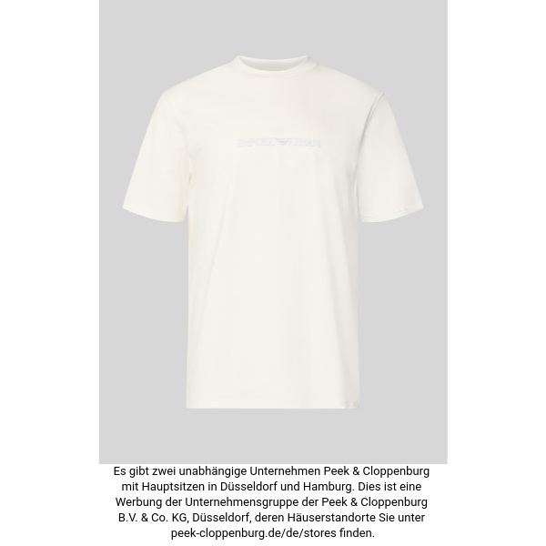 Emporio Armani Herren Offwhite Regular Fit T-Shirt Mit Logo-Detail Xxl