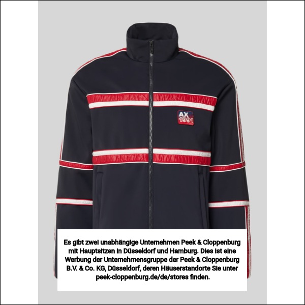 Armani Exchange Herren Dunkelblau Blouson Mit Stehkragen