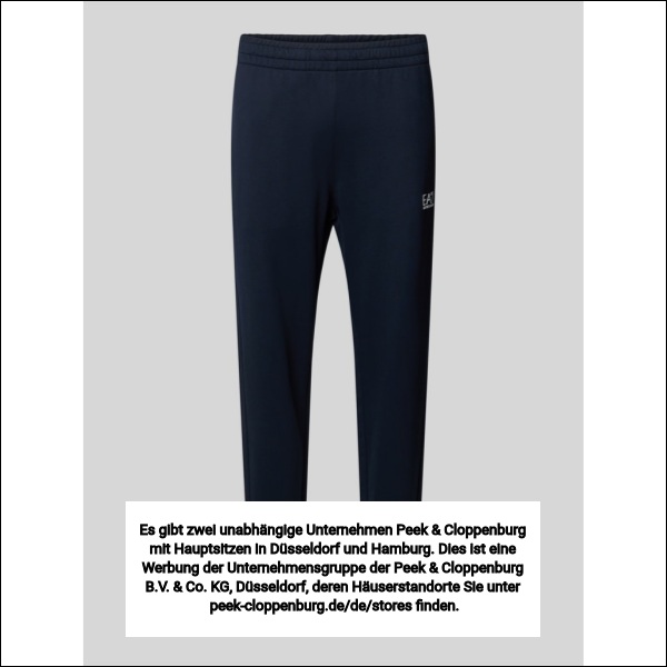 Ea7 Emporio Armani Herren Dunkelblau Sweatpants Mit Logo Und Elastischem Bund