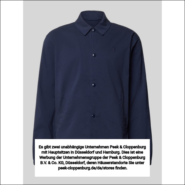Polo Ralph Lauren Herren Marine Regular Fit Blouson Aus Baumwoll-Mix Modell 'Seersucker'