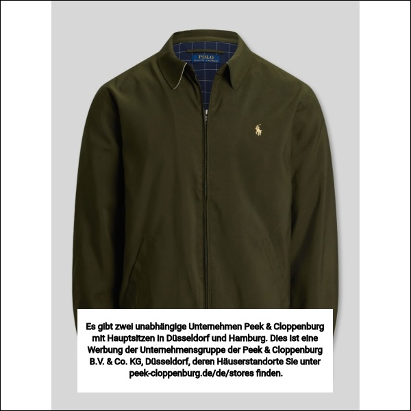 Polo Ralph Lauren Herren Dunkelgruen Regular Fit Blouson Mit Logo-Stitching