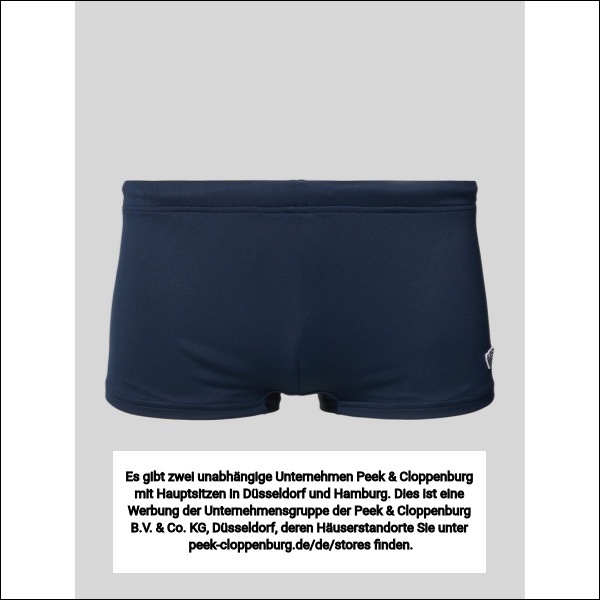 Emporio Armani Herren Dunkelblau Badehose Mit Label-Patch Extra Groß