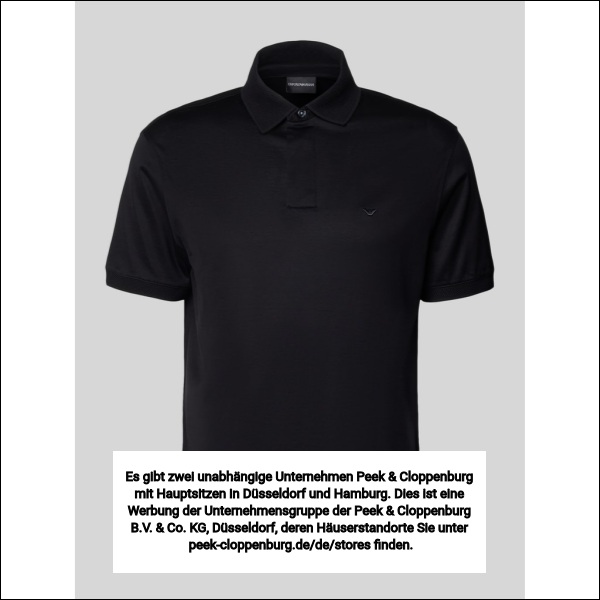 Emporio Armani Herren Schwarz Poloshirts, Gr. Übergröße Xxl